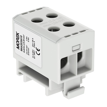 Złączka szynowa 2,5-35mm2 szara 4otwor AL/CU 1000V TH35 1P Morek MAA2035A10