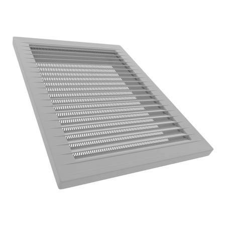 Kratka wentylacyjna skośna z siatką 21x14 szara AirRoxy 02-342