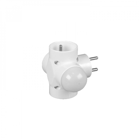 Rozgałęźnik 3x2P+Z z lampką R-48L