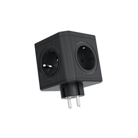 Rozgałęźnik elektryczny 5x gniazdo 230V Schuko czarny W-00357