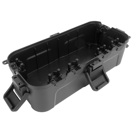 Skrzynka hermetyczna na kable wodoodporna duża 29x13,2x10cm zewnętrzna puszka elektryczna na przedłużacz 6 przepustów ogrodowa organizer czarna kempingowa do lampek świątecznych choinkowych DV-6654 Doktorvolt