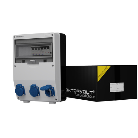 Rozdzielnica budowlana TD-S/FI 3x230V Schuko Doktorvolt DV-9030-D