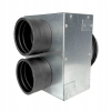 Skrzynka rozdzielcza rozdzielacz rurowy wentylacyjny fi 125 2x75 mm E-KSR-2X75/P-125-OC-K