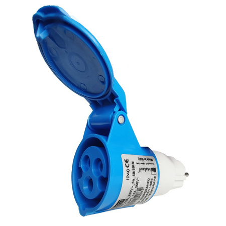 Marlanvil Adapter kempingowy wtyk Uni-Schuko 16A 250V na 16A CEE gniazdo przejściówka IP40 6.816.213