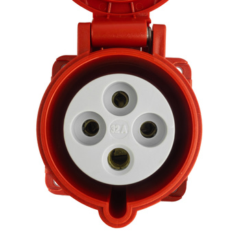 Gniazdo tablicowe proste CEE 400V 32A/4P 75x75 mm VDE TP Electric 3126-322-1675