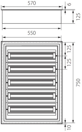 Rozdzielnica podtynkowa DARP-120 120 modułowa 5x24 IP54 z aluminiowymi drzwiami 9.524 E-P 6767