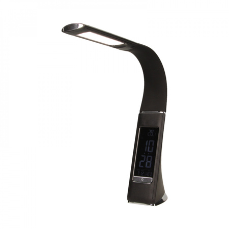 DOLOMIT LED 5W. lampka biurkowa z budzikiem. 300lm. 4000K. czarna OR-LB-1533/B