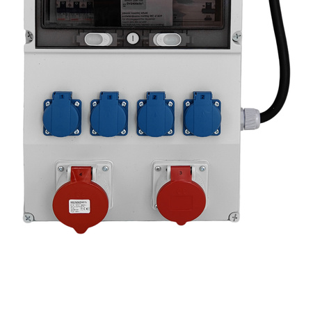 Rozdzielnica budowlana z licznikiem i kablem eXT-S/FI 32A 16A 4x230V SKH Schuko Mennekes Doktorvolt DV-2339-D