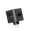 Rozgałęźnik elektryczny 4x gniazdo 230V 3x USB-A czarny W-00358