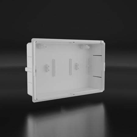 Rozdzielnica podtynkowa IP65 12 modułowa Ryflowane stalowe drzwi M-L 990.12.W