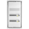 Rozdzielnica modułowa podtynkowa 3x12 zabezpieczona 14xMCB 1xRCCB VDE  okablowana skrzynka elektryczna Hager 630,50x348x98mm zaciski rozgałęźne L1, L2, L3, N, PE Doktorvolt DV-6234-PT