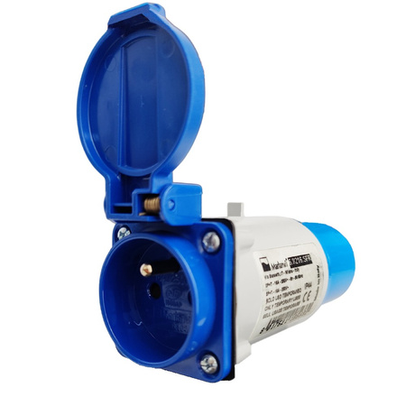 Marlanvil Adapter kempingowy wtyczka CEE 16A na 16A 250V gniazdo francuski standard przejściówka IP44 6.8216.SFR