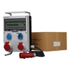 Rozdzielnica budowlana 32A 16A skrzynka elektryczna na stojaku z kablem 2x230V Schuko Doktorvolt ECO-S/FI SKHU DV-0403-D