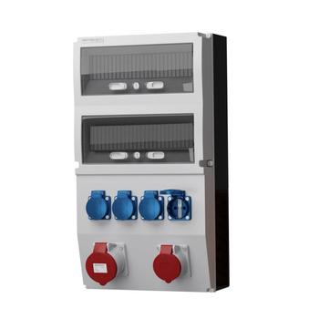 Rozdzielnica budowlana eXT 32A 16A 4x230V Schuko Mennekes Doktorvolt DV-2322-D