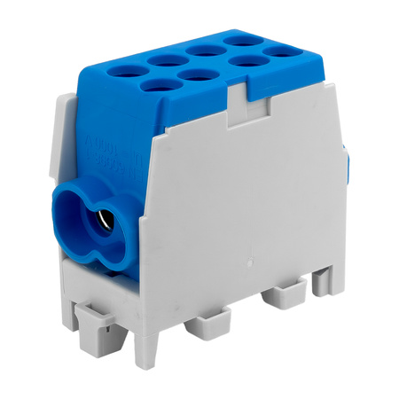 Blok rozdzielczy zacisk odgałęźny HLAK 25-1/2 M2 niebieski mostek 1P 1,5-25mm2 1,5-16mm2 Pollmann 208 2080137
