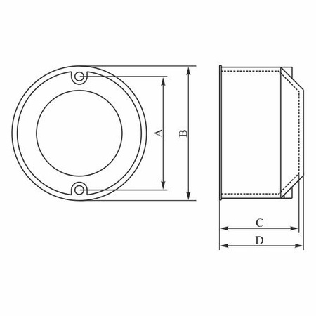 Puszka instalacyjna podtynkowa do płyt gipsowych 60 mm E-P 13.60