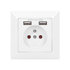 Gniazdo pojedyncze 2P+Z USBx2 OR-AE-13140