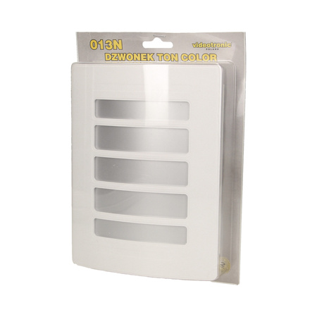 Dzwonek Gong Ton Color 230V biało-srebrny 013N/BI-SR