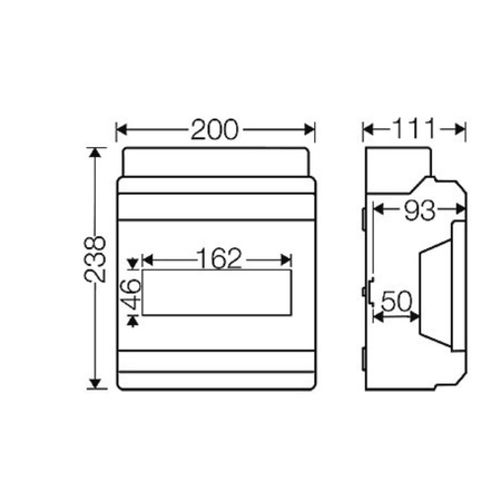 Rozdzielnica modułowa hermetyczna 1x9 natynkowa 1000V IP65 Hensel Zacisk Pe/N KV PC 8109