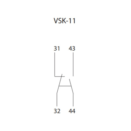 Styki pomocnicze 2x6A 1NO 1NC do VSM220, VSM425 ELKO 1613