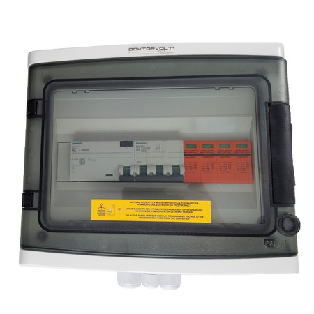 Doktorvolt Rozdzielnica PV Fotowoltaiczna Solarna AC SIEMENS 3F B25A 25A 300mA T2 DV-0751-FOT