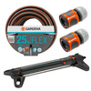 Gardena Zestaw do podlewania Zraszacz AquaZoom L 350 m² + Wąż 25m 3/4" 25 bar + 2x Złączka DVZ-0005
