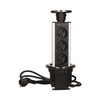 Gniazdo meblowe Ø8cm wysuwane z blatu z przewodem 1.8m. 3x2P+Z. INOX OR-AE-1356
