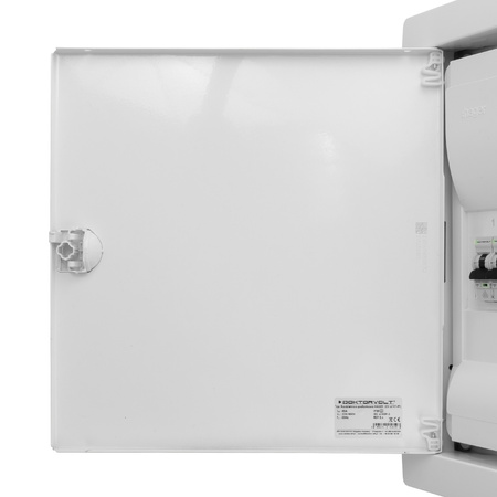 Rozdzielnica modułowa podtynkowa 1x12 zabezpieczona 8xMCB 1xRCCB VDE okablowana skrzynka elektryczna Hager 356x348x98mm Doktorvolt DV-6197-PT