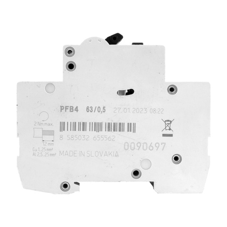 Wyłącznik nadprądowy PFB4 63A10kA 4P 50Hz bezpiecznik SEZ 0090 0090697