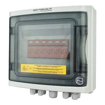 Rozdzielnica PV Fotowoltaiczna Solarna 2-Stringowa DC 1000V T1 T2 PG Doktorvolt DV-4463-FOT