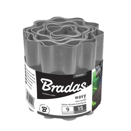 Obrzeże faliste trawnikowe palisada 9m x 20cm szara OBFGY 0920