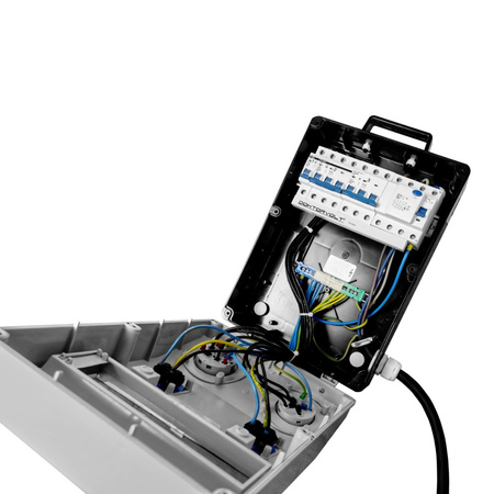 Rozdzielnica budowlana z kablem ECO-S/FI 32A 16A 2x230V Schuko Doktorvolt DV-9757-D