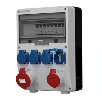 Rozdzielnica budowlana TD-S 32A 16A 4x230V gniazda Mennekes Doktorvolt DV-2121-F