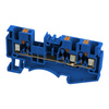 Złączka szynowa 4mm2 1P 3-przewodowa zacisk push-in niebieska DS4-TW-01P-12-00A(H)