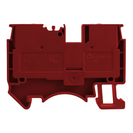 Złączka szynowa przelotowa zaciskowa czerwona 6mm2 1P UL DS6-01P-16-00A(H)