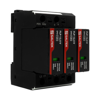 Ogranicznik przepięć typ 1 12.5kA FLP-12,5 V/3 do 350V DC szyna DIN ochronnik przepięciowy dla niskiego napięcia A03425