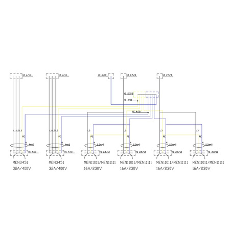 Rozdzielnica budowlana TD 2x32A 4x230V Schuko CEE Mennekes Doktorvolt DV-2176-D