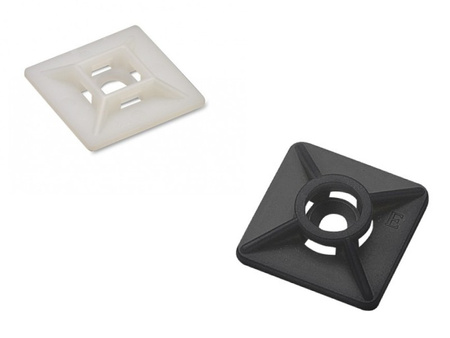 Uchwyt montażowy przyklejany dwutorowy do opasek kablowych do 4,8 mm 100 sztuk BMB0902
