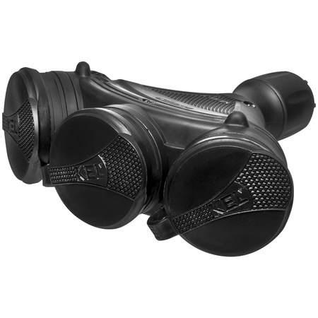 Trójdrożne gniazdo Schuko IP44 3×2P+Z 16A 250V czarne GN-X3/44S EXTREM W-01166