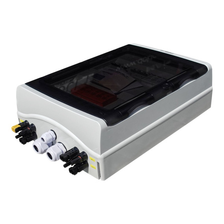 Rozdzielnica PV fotowoltaiczna solarna AC DC 1000V 2 Stringi B16 25A 300mA Doktorvolt DV-2483-FOT