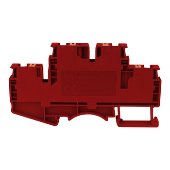 Złączka szynowa zaciskowa czerwona 4mm2 2-piętrowa 4-przewodowa DSKK4-01P-16-00A(H)