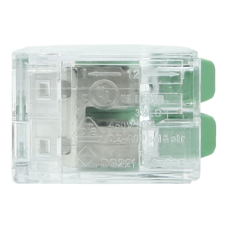 Szybkozłączka instalacyjna 2x0.2-4.0 mm² VDE UL 450V 32A DGN 1 sztuka DG221-5.6-02P-17-00A