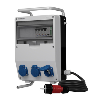 Rozdzielnica budowlana na stojaku z kablem i licznikiem zużycia energii TD-S/FI SKH 3x230V Doktorvolt DV-0472-F