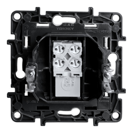 Gniazdo telefoniczne RJ11 czarne Niloe Step 863555