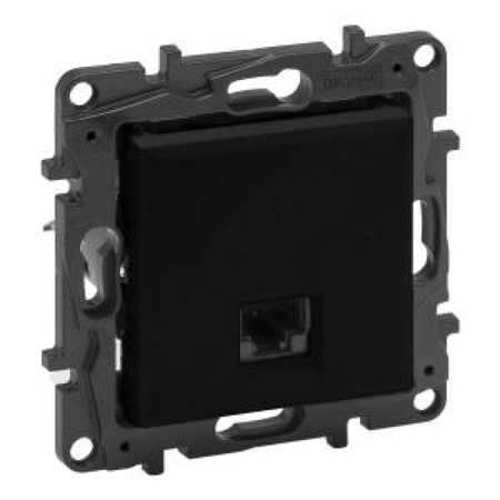 Gniazdo komputerowe pojedyncze RJ45 kat.6 UTP czarne Niloe Step 863563