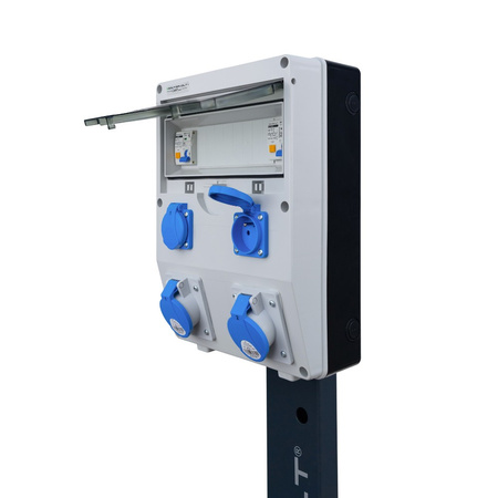 Rozdzielnica na stojaku TD-CAMP FI/LS 2x16A/3P 2x230V DV-1703-D