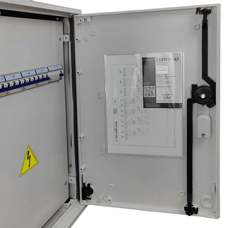 Rozdzielnica budowlana OS-S/FI SET 2x32A 1x16A CEE MENNEKES z gniazdami 8x230V na stojaku wyłącznik różnicowy rozdzielnia elektryczna przenośna na budowę skrzynka elektryczna z zabezpieczeniem Doktorvolt DV-8379-D