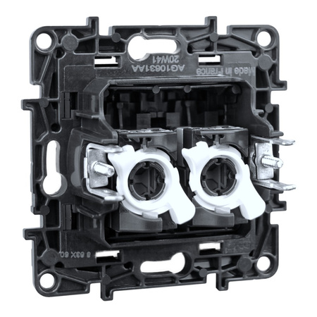 Gniazdo komputerowe podwójne RJ45 czarne Niloe Step 863560