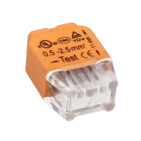 Złączka instalacyjna wciskana 2-przewodowa na drut 0.75-2.5mm2 IEC 300V/24A 10 szt. OR-SZ-8004/2/10