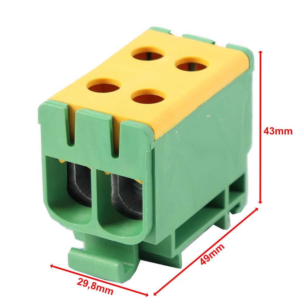 Hauptleitungsklemme Anschlussklemme ETB 50/1x2 Al/Cu Universalklemme elektroinstallation 4 Löcher  Elektro Becov